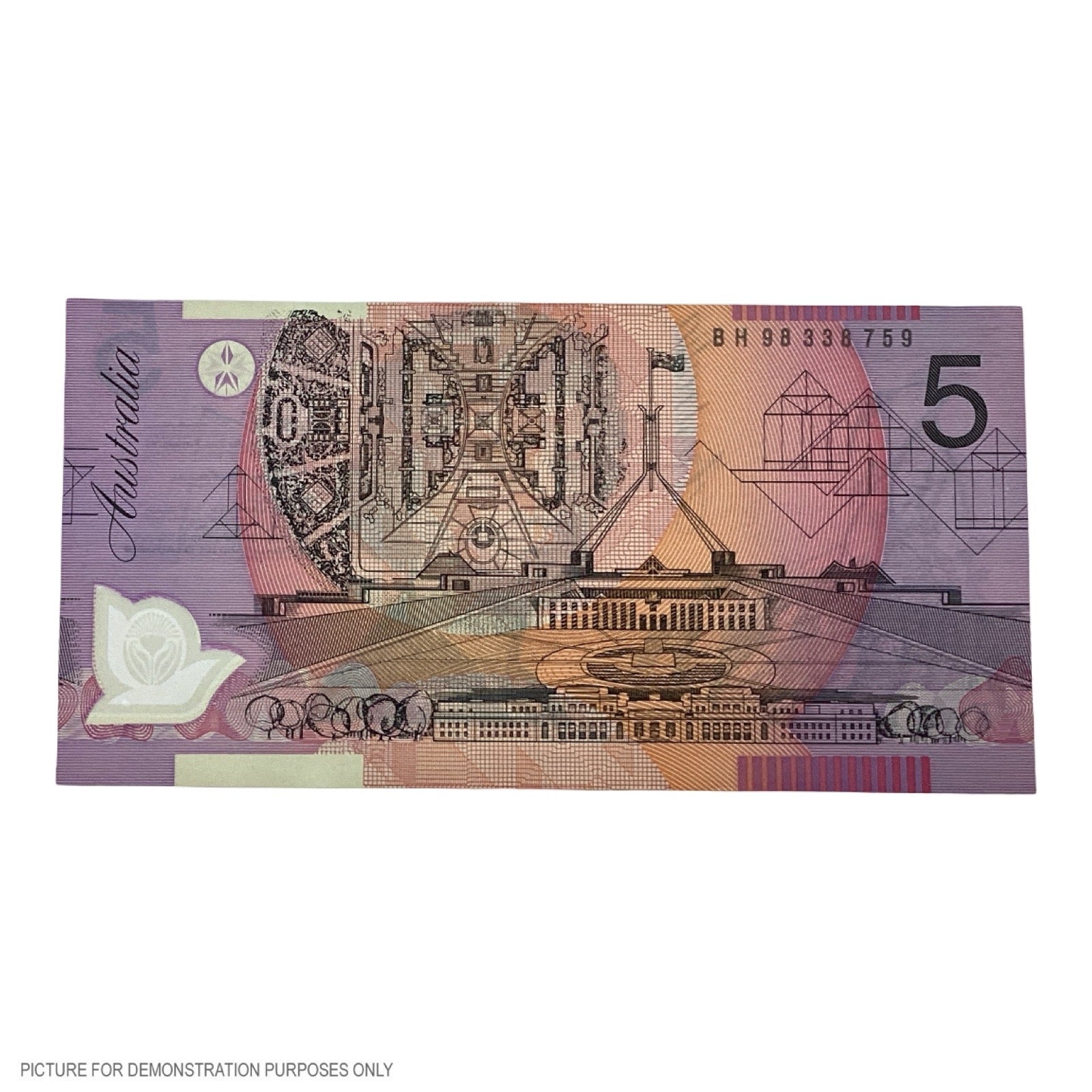 1998 AUNC $5 Mcfarlane/Evans Polymer Note (Australia)